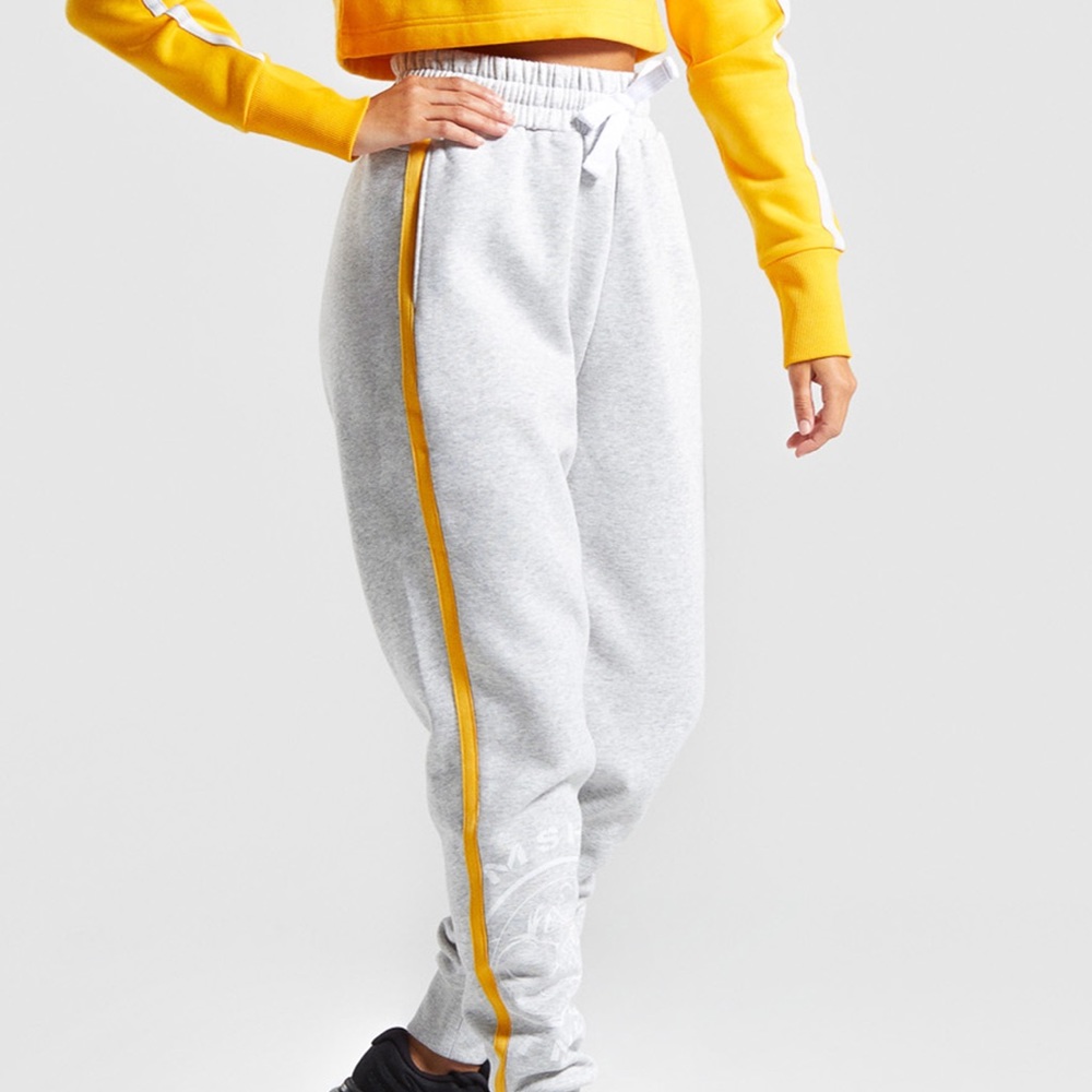 Gymshark Legacy Oversized Joggers -Yellow and Grey